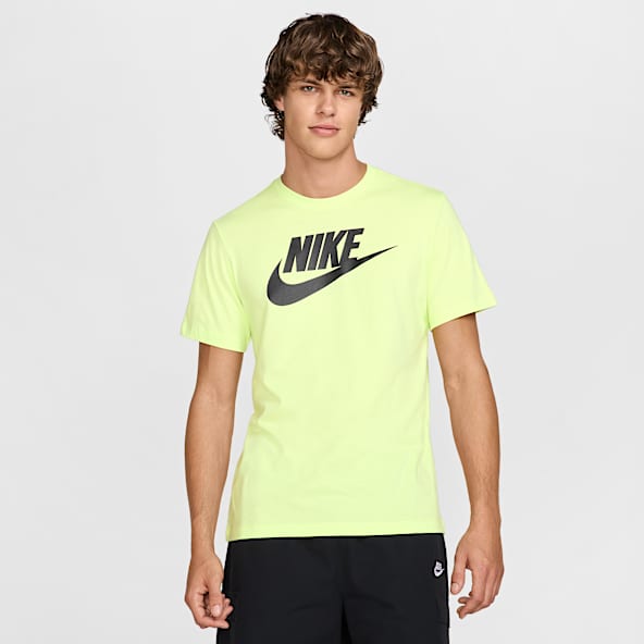 Mens nike t shirt yellow clearance